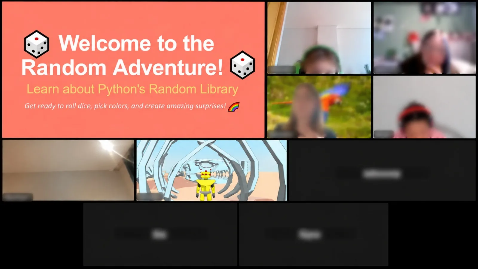 A live online coding session: an introduction to Python's random library